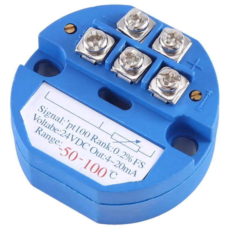 Resistência térmica do módulo transmissor de temperatura RTD PT100 -50-100 ° C DC24V Saída 4-20MA Fácil de usar