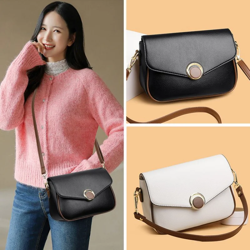 

Женская сумка через плечо из воловьей кожи, высококачественная Парижская модная винтажная легкая повседневная сумка ​