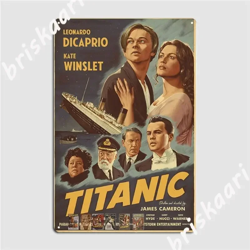 Titanic Poster Metal Sign Living Room Club Customized Wall Cave Cinema Tin Sign Poster