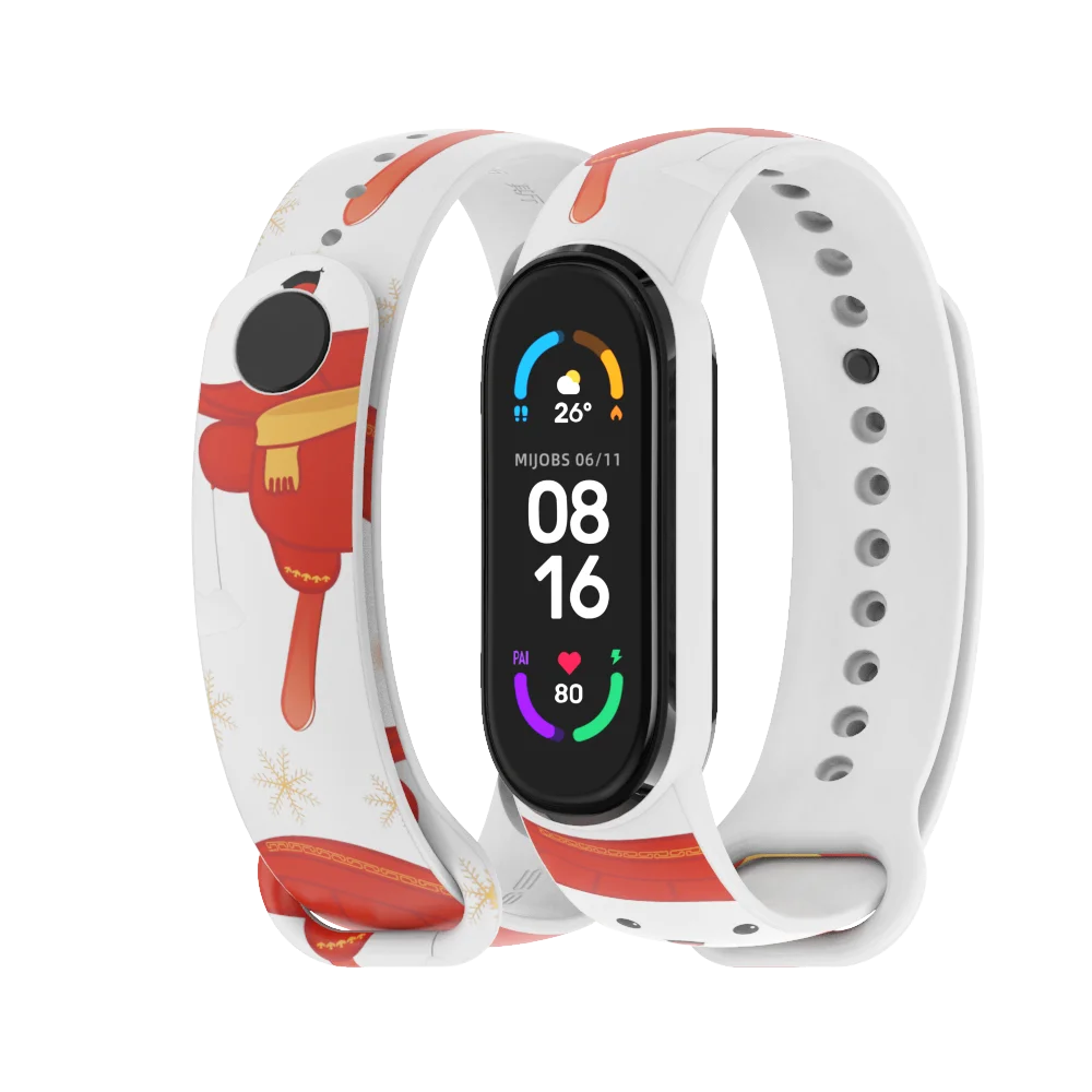 Ремешок для Xiaomi Mi Band 5 6 4 3, силиконовые спортивные часы, сменный браслет в стиле граффити для Amazfi Band 5, браслет Correa NFC