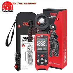 Fotografia Digital Light Meter, Luxmeter, sonda destacável Illuminometer, Lux, Fc, Fotômetro, Enviromental Tester, TA632A, B, 200000Lux