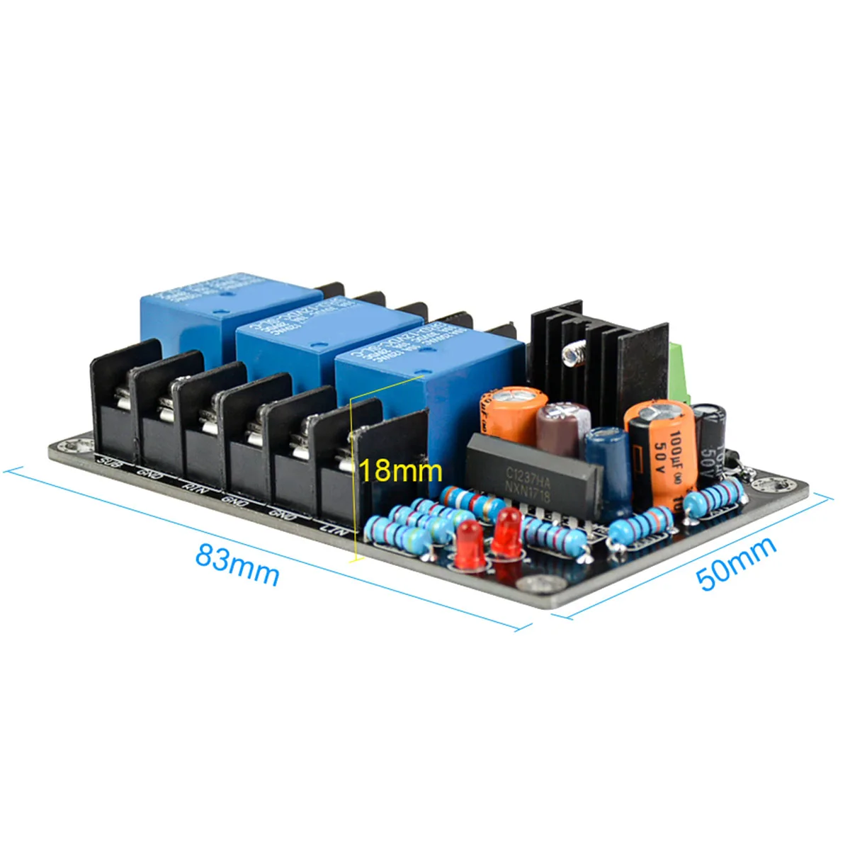 UPC1237 2.1 300W Speaker Protection Board Delay 3 Channels AC 12-15V DC Protection Board for Class A B Amplifier DIY