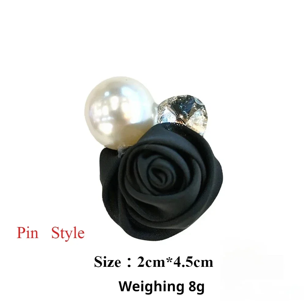 الربيع غزل روز القماش ملصق فتاة حلوة زهرة اللؤلؤ DIY بها بنفسك إكسسوارات الشعر دبوس الشعر مجوهرات الملابس الأحذية والجوارب والاكسسوارات