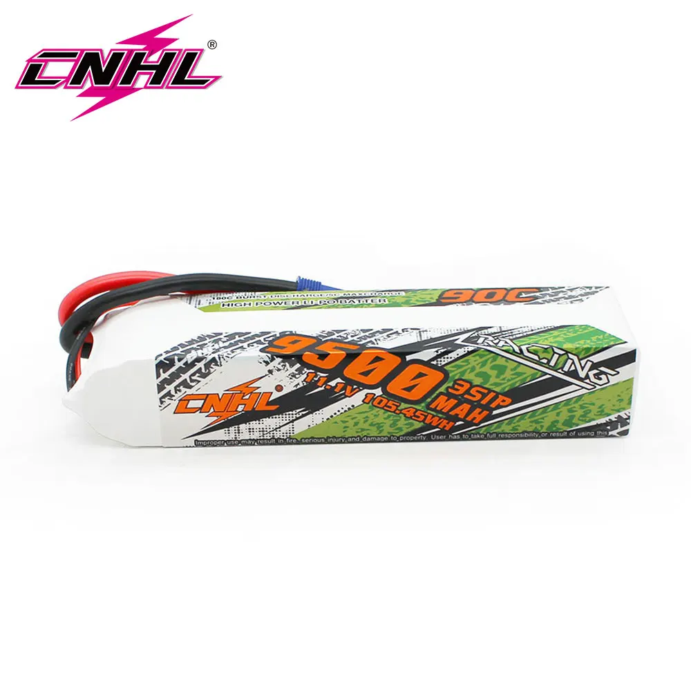 CNHL 3S 11.1V Lipo 배터리 5200mAh 6200mAh 9500mAh 90C RC 자동차 보트 트럭 탱크 헬리콥터 비행기에 대 한 EC5 8mm 총알 플러그