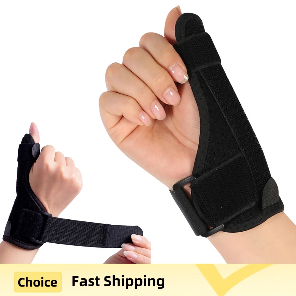 1/2Pcs Thumb Splint Right Left Hand, Reversible Thumb Support, Tendon Sheath Wrist Protection Thumb Sleeve Both Right Left Hand