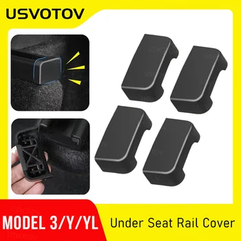 Seat Rail Cover Protector For Tesla Model 3 Y YL Interior Protective Accessories Rear End Pieces Trim (Not Fit Berlin Factory)