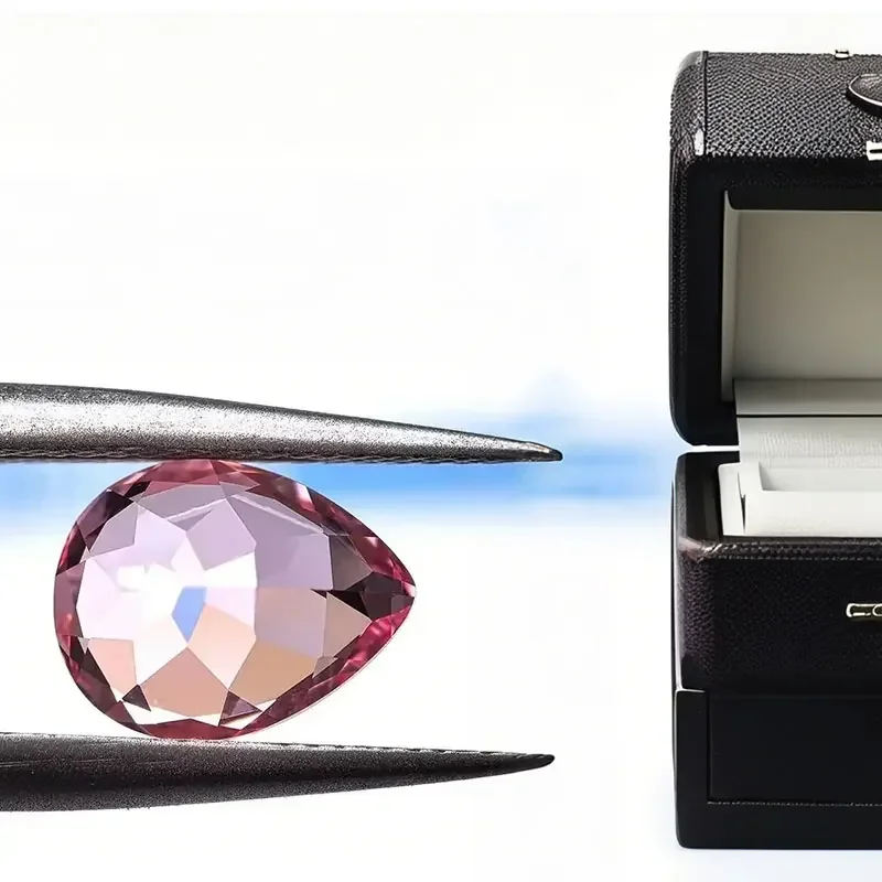 

Wholesale Lab Grown Sapphire Pear Shape Sunrise Pink Color VVS1 Gemstone Beads for Diy Jewelry Making Selectable AGL Certificate