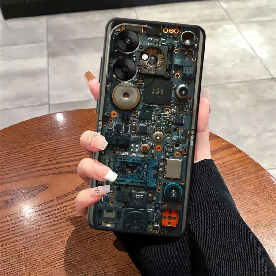 حافظة لهاتف شاومي ريدمي A4 A5 14C 12C 9 A3 K40 K80 Pro 10 A1 A2 Plus 13C لوحة دوائر كهربائية للآلة