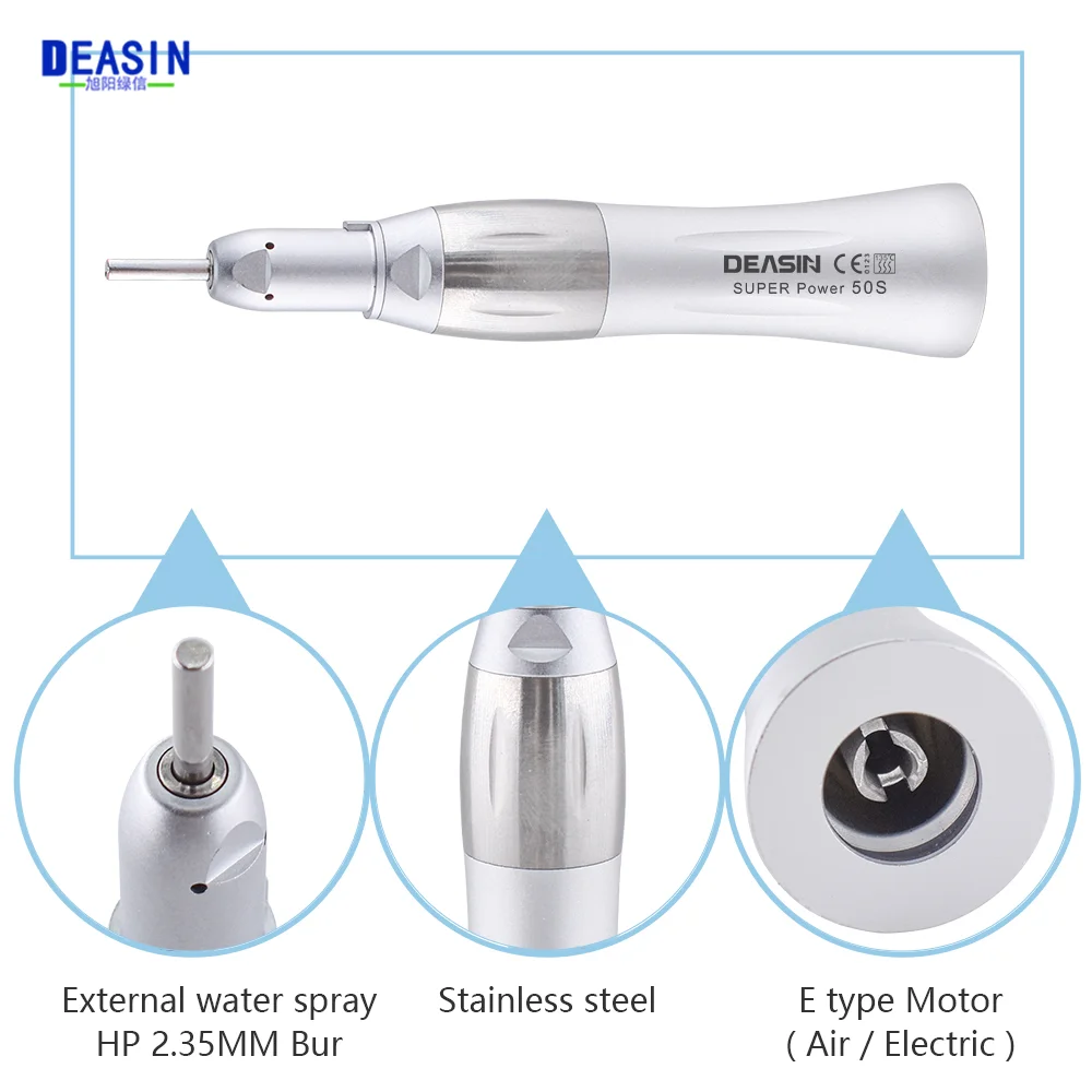 Dental E-type brushless Electric MicroMotor 50000 RPM with Straight Contra Angle Handpiece Micro motor Polisher Lab Equipment