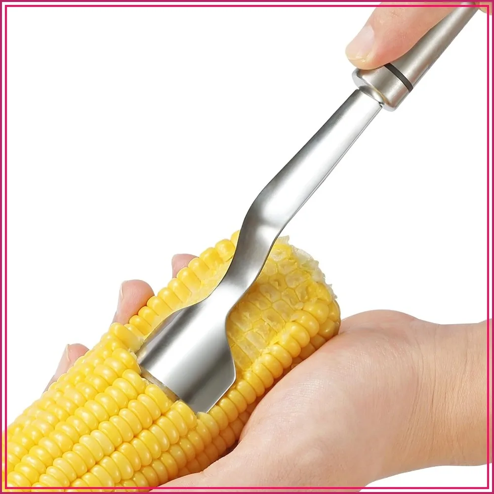 

Corn Peeler Corn Cob Remover, Stainless Steel Stripper Tool, Heavy Duty Kitchen Gadget for Removing Corn Kernels