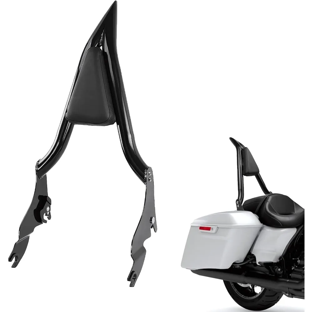 قضيب سيسي طويل القامة من BELZAR مقاس 26 بوصة لدراجة Harley Davidson Touring مسند ظهر للركاب قابل للفصل مناسب لـ CVO Road Glide Road King Str