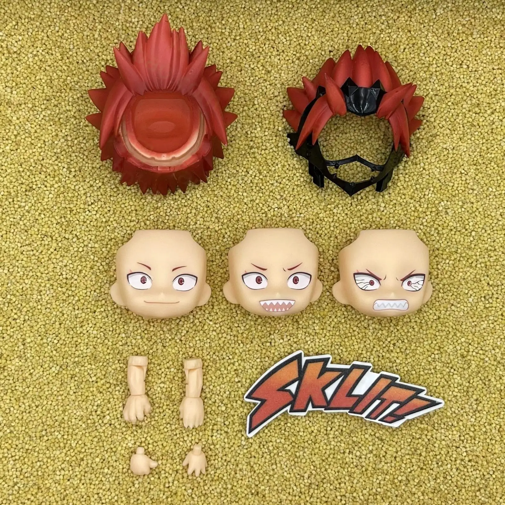 

qiedaoruierlang GSC Clay Man Face doll face hair doll accessories