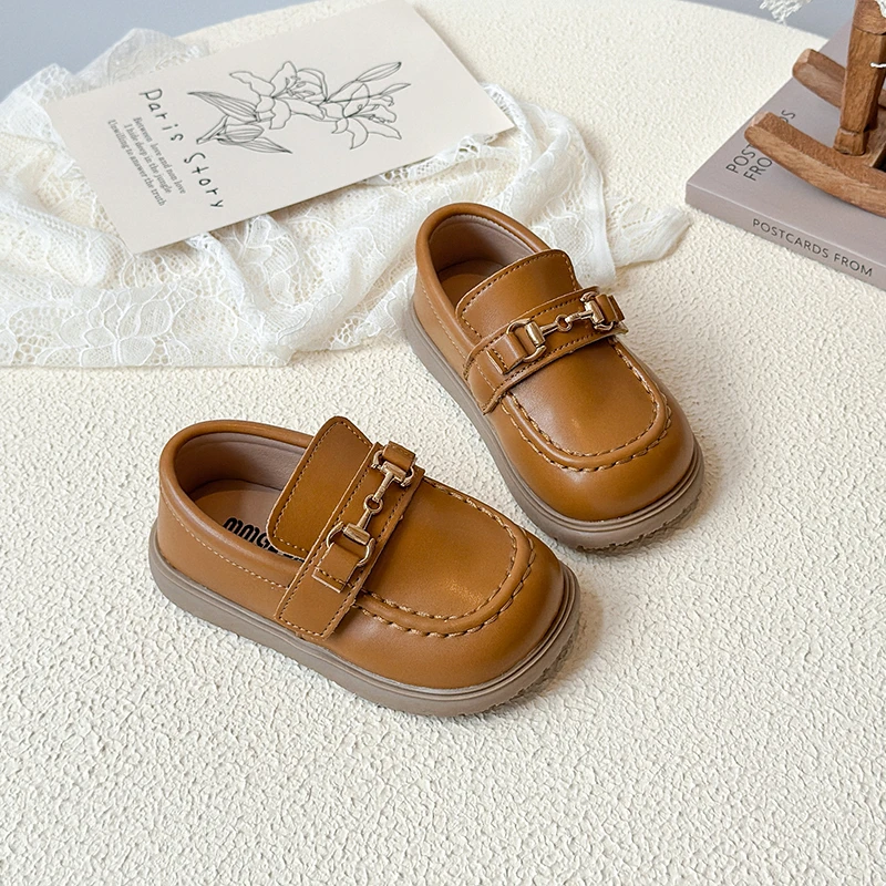 الفتيات الشقق ربيع الخريف الضحلة كسول أحذية خفيفة بدون كعب للأطفال فتاة مريحة لينة الجلود حذاء رياضة أحذية المدرسة عادية الطفل #5