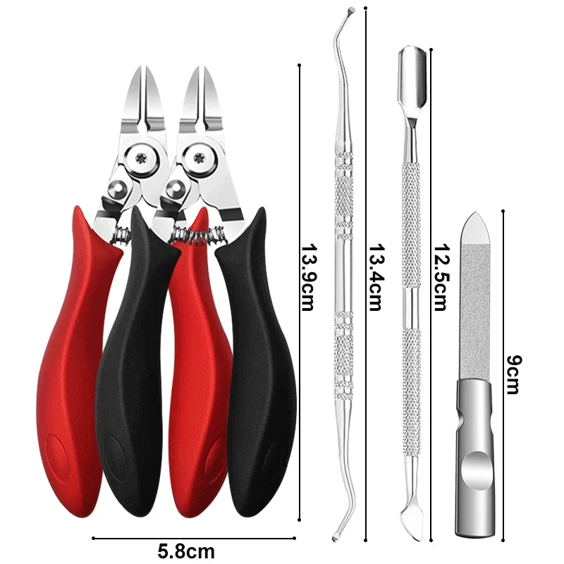 4 szt. Zestaw obcinaczy do paznokci do wrastających grubych paznokci Zestaw obcinaczy do paznokci Profesjonalne obcinacze do paznokci o dużej