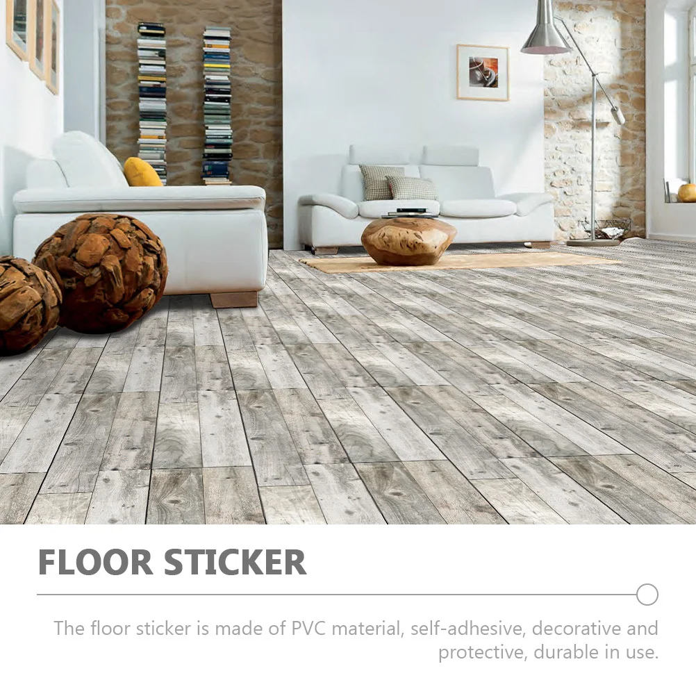 

5 Pcs Self Adhesive Floor Tiles Stick on Bathroom Peel and Stickers Kitchen Planks