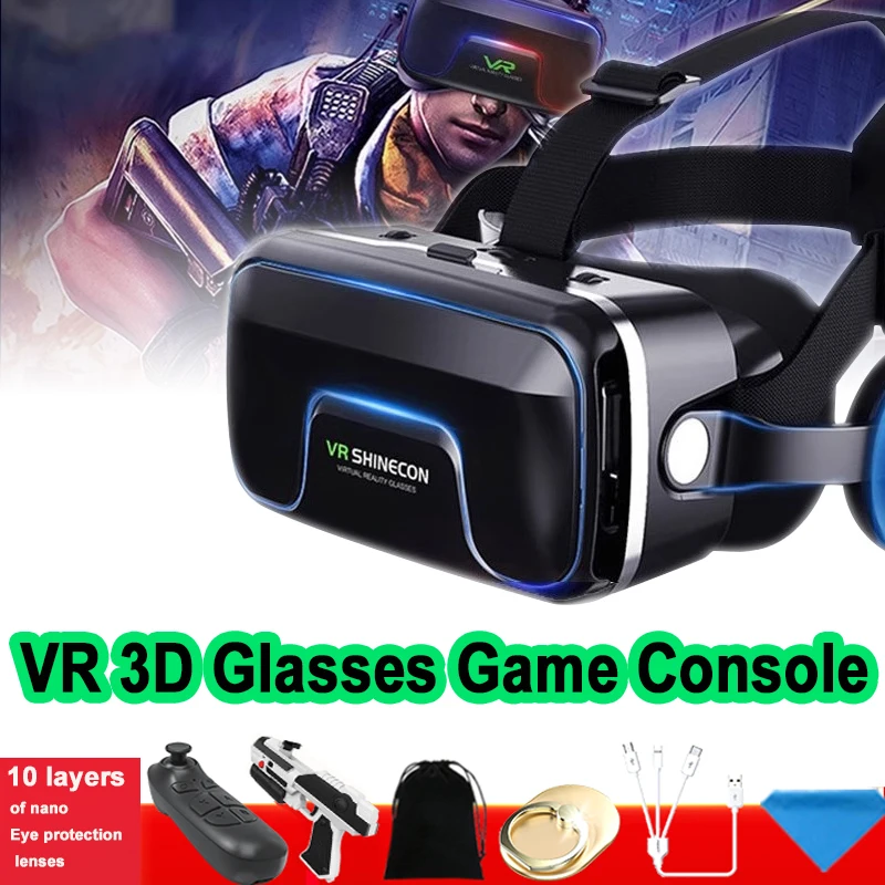 VR Headset with Remote Controller,3D Glasses Virtual Reality Headset for VR Games & 3D Movies, VR Headset forVR Glasses Suitable