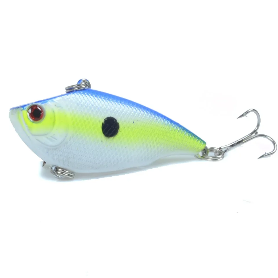 LEOSPORT New arrival hot sale 1pcs 5.5cm 7.5g hard plastic crap fishing tackle 3d eyes fish wobblers swimbait crankbait treble h