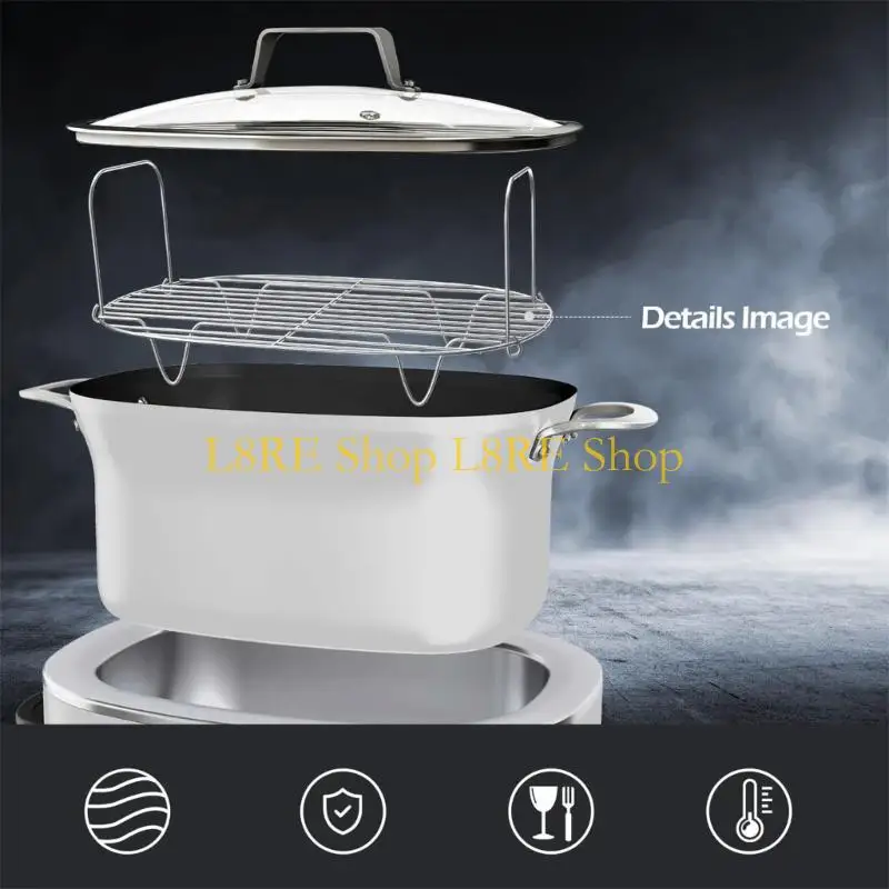 L8RE Steam and Rock Rack Stand Stand Slow Cooker Sporting Rack Accessories for MC1000 MC1001