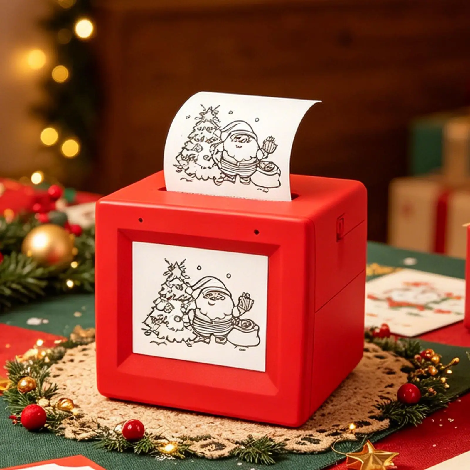 

AI Sticker Box Printer Smart Portable Inkless Instant Machine AI Voice Sticker Maker Machine For Kids Children Boys Girls Family