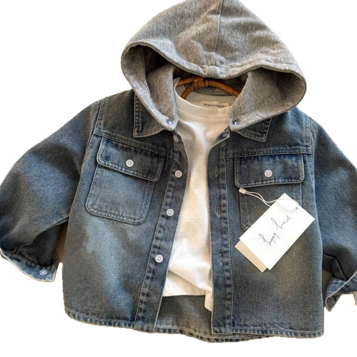 Denim Jackets For Boys Fashion Short Coats Children Clothing Spring Autumn Boys Girls Jean Outerwear Kids Single-breasted Jacket - view 5