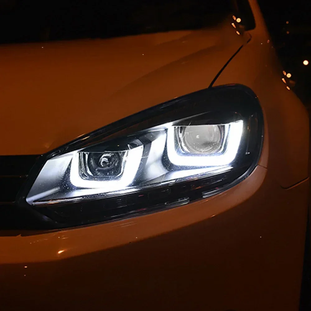 

Для VW Golf 6 MK6 R20 2009-2012 Автомобильные фары Обновление Golf 8, стильные линзы проектора, аксессуары, светодиодные автомобильные фары в сборе