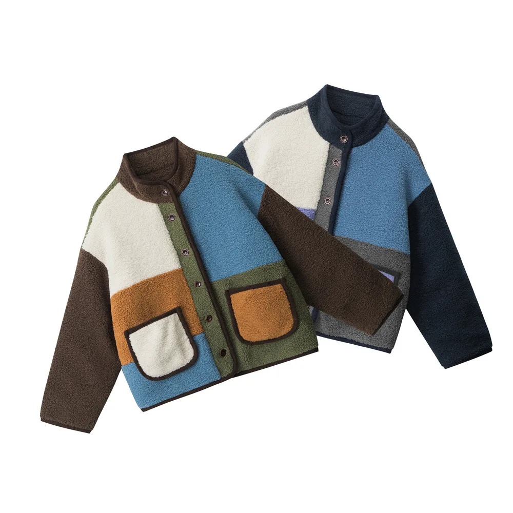 

HeyHenry, зимняя лоскутная куртка из меха ягненка в американском стиле, женская свободная теплая хлопковая вставка в стиле ретро, хлопковая одежда для пар