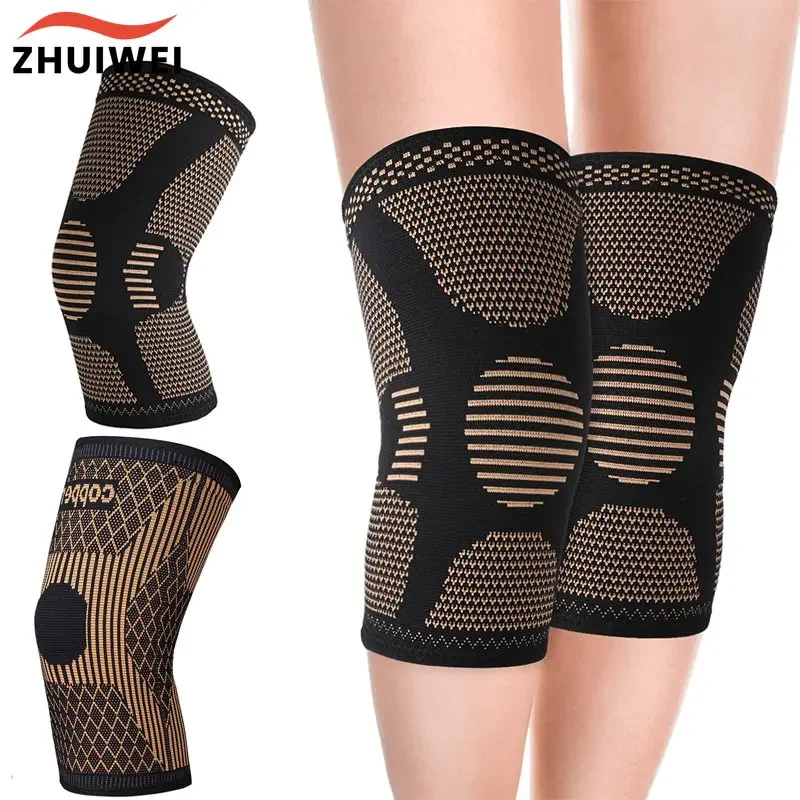 1Pcs Copper Knee Sleeve for Arthritis Pain and Support.Copper Knee Brace for Knee Pain Relief, Workout, and Sports