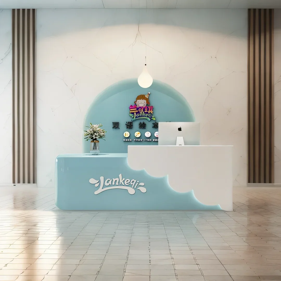 مكتب مكتب أنيق، مكتب استقبال أمامي، ملابس تصفيف الشعر، أثاث جمالي، طاولة مكتب تصفيف الشعر، مركز تجميل #6