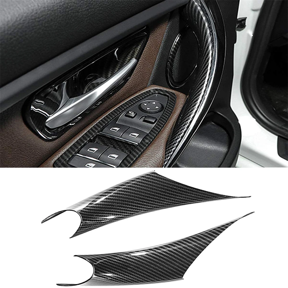 2pcs Carbon Fiber Door Handle Covers For BMW 320i 328i 330i 335i F30 F31 428i 435i F32 F36