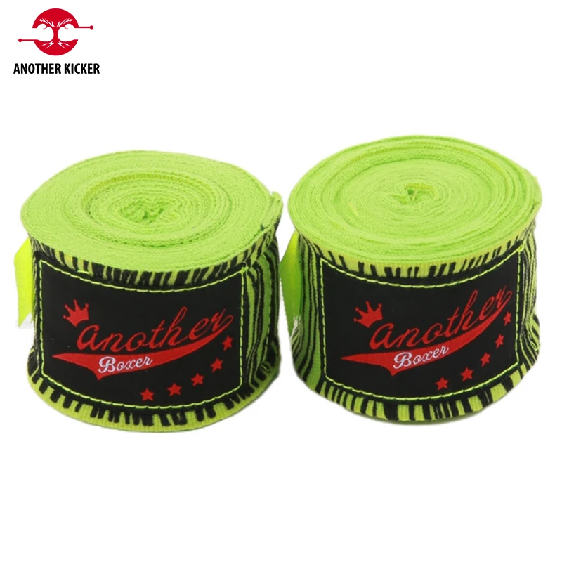 2 Rolls 3/5M Cotton Boxing Bandage Sports Strap Kick Boxing MMA Hand Gloves Wraps Wrist Support Stripe Skull Muay Thai Bandages