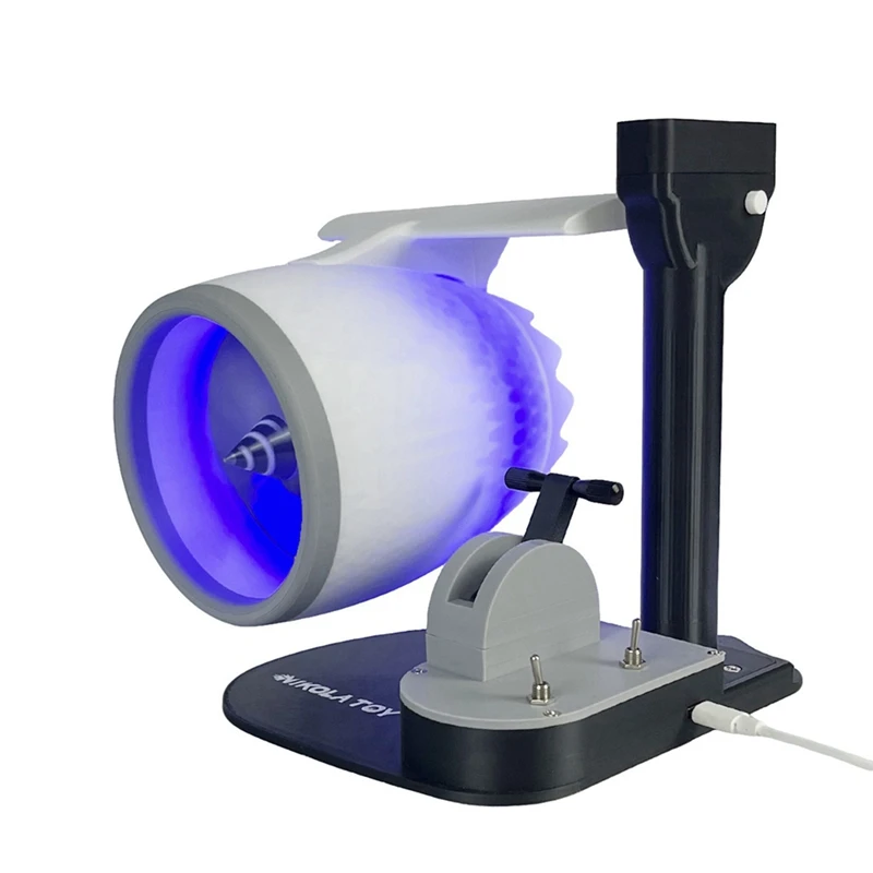 ABPP-Turbo Ventilatore da tavolo Turbo Ventilatore Modello motore aggiornato Ventola Jet Ventola USB con atomizzazione Dispositivo di fiamma di coda a luce blu