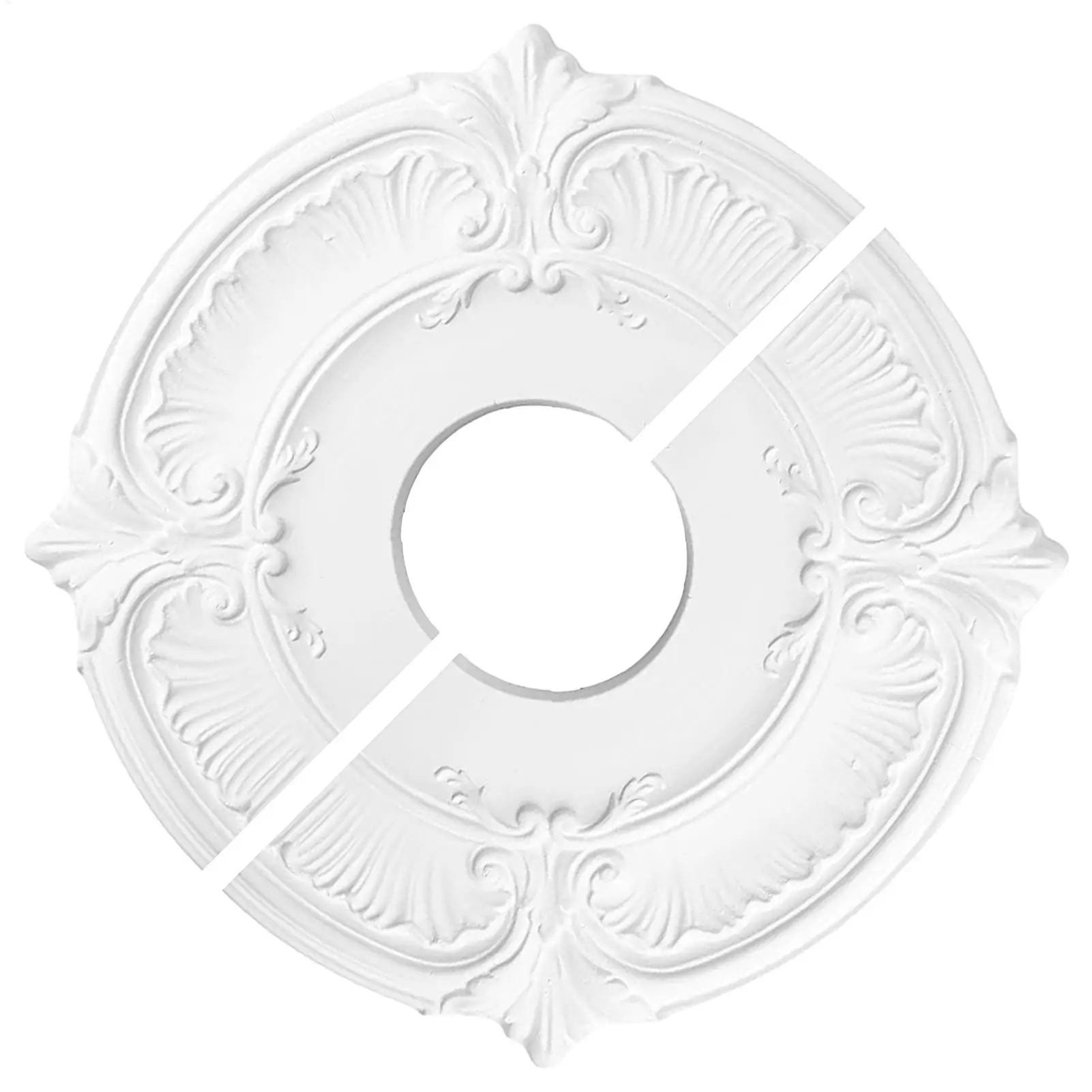 Split Medallion For Ceiling Light Chandelier Base Disc Round PU Decorative Ceiling Fan Lamp Cover Split Plate Elegant Trim