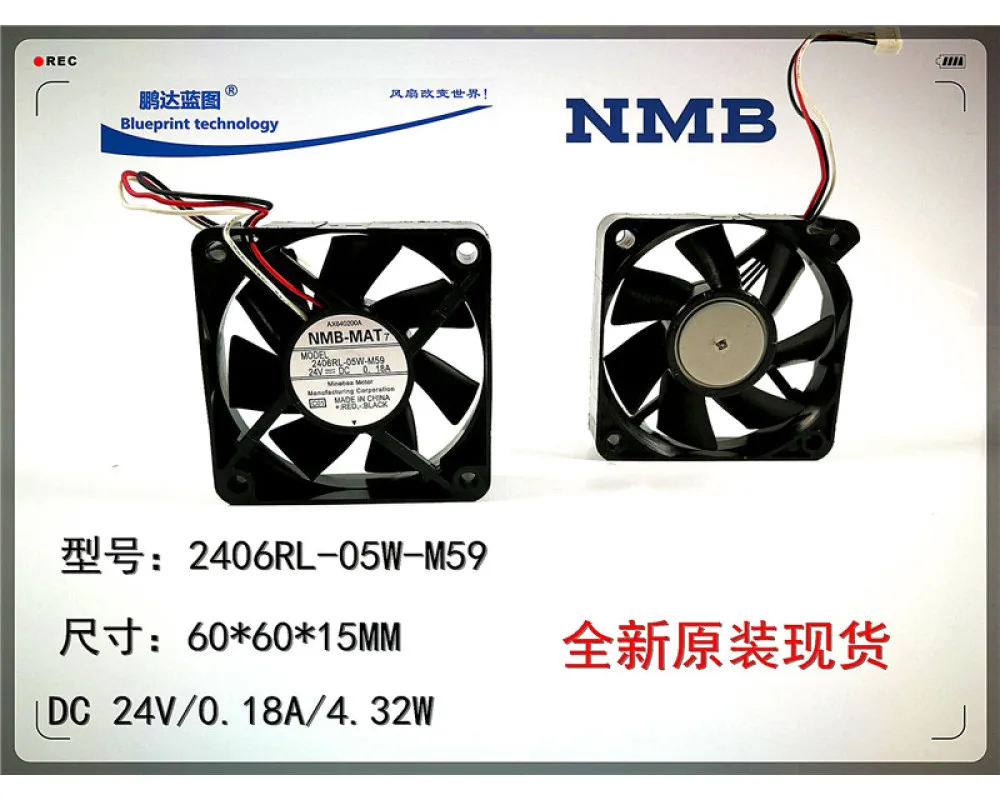 2406RL-05W-M59 Original NMB 6015 24V6CM/cm Chassis Main Board Three Wire Inverter Fan 60*60*15mm