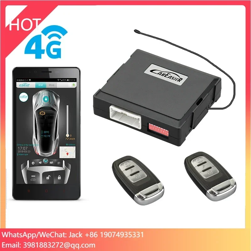 

4G GPS/GSM Smartphone APP PKE Car Alarm Remote Starter System For Car With OEM (original) Smart Key Push Start