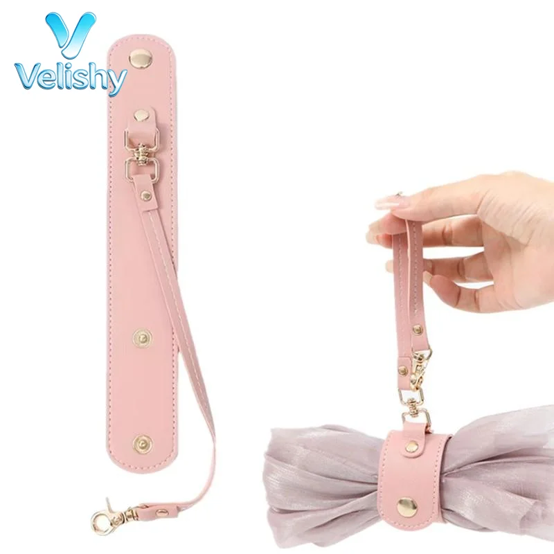 Efficient PU Leather Glove Holder Strap for Secure Handbag Hat and Towel Carry