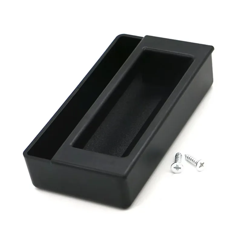 LS108 Two In One Embedded Cabinet Door Handle P1‑30‑101 Black Plastic Industrial Equipment Cabinet Replacement Hardware Fitting