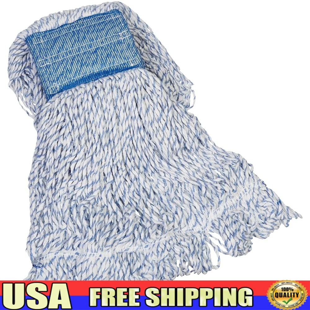 

Коммерческая струнная головка швабры с петлей из искусственного шелка, 5 дюймов, средне впитывающие Mopheads, 6 упаковок, профессиональная отделка пола