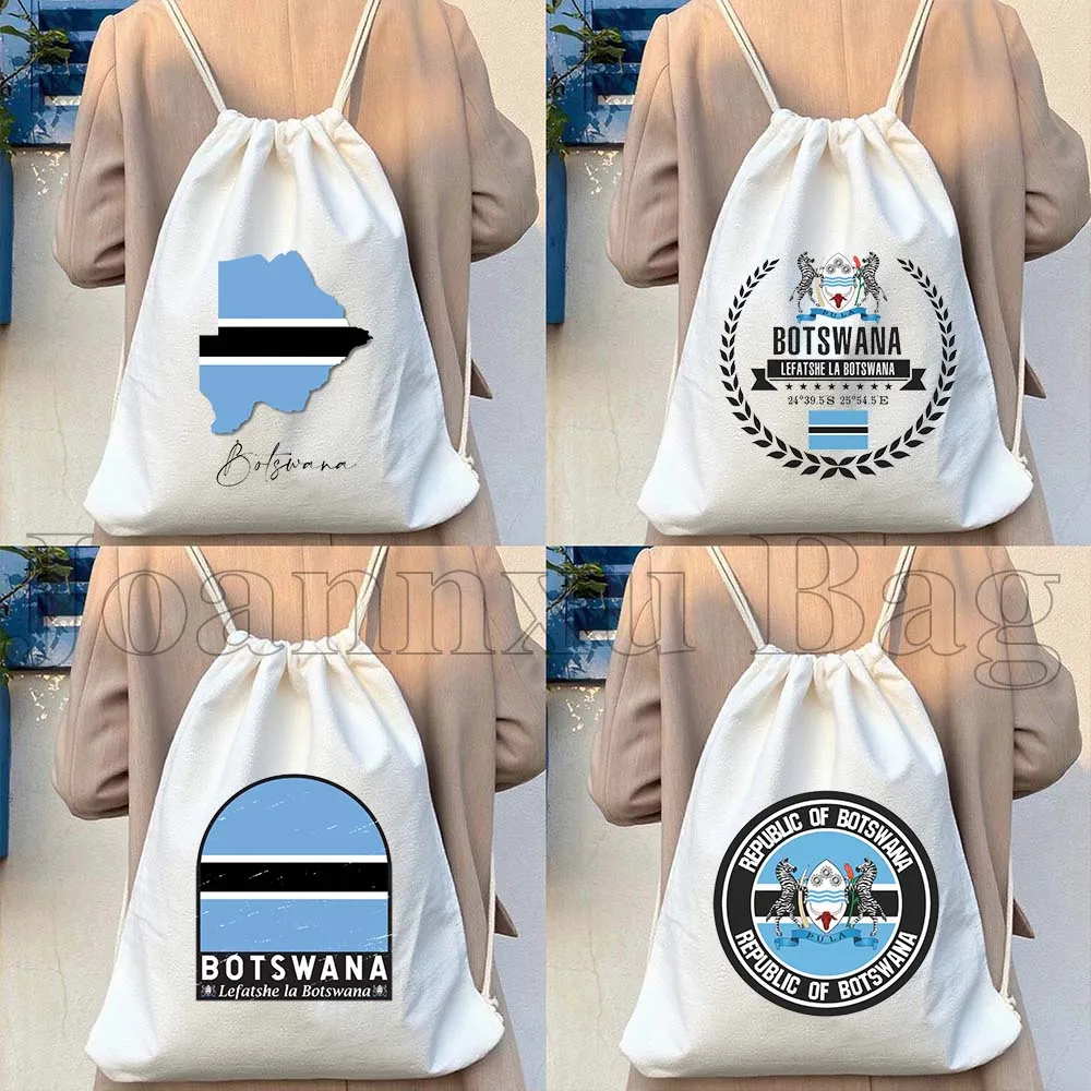 

Botswana Country Map Flag Canvas Drawstring Bags Soccer Backpack Gym Sackpack Gifts String Bag for Exercising Hiking Sports Yoga