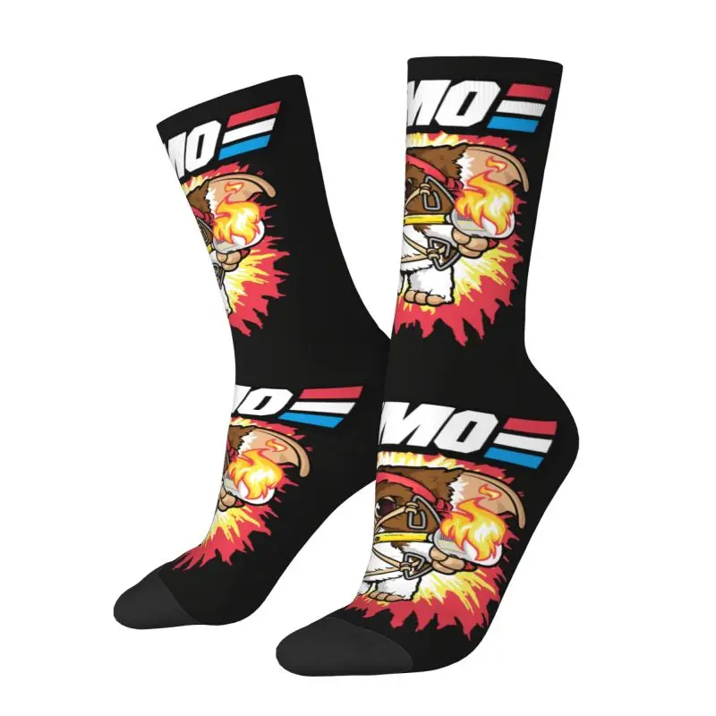 Gizmo Gremlins Mens Crew Socks Unisex Fashion 3D Printing 80s Horror Movie Mogwai Dress Socks