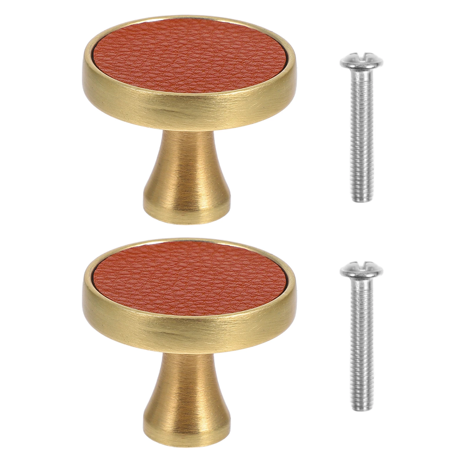 

2Pcs Cabinet H les Drawer Knobs Vintage Vintage PU Furniture Hardware Wardrobe Dresser Kitchen Bathroom