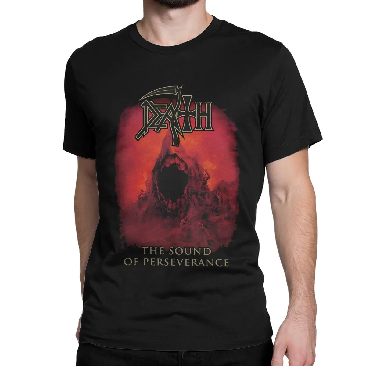 Death The Sound Of Perseverance T-Shirts for Men Women Metal Band Fashion Pure Cotton Tees Short Sleeve T Shirts Printed Tops