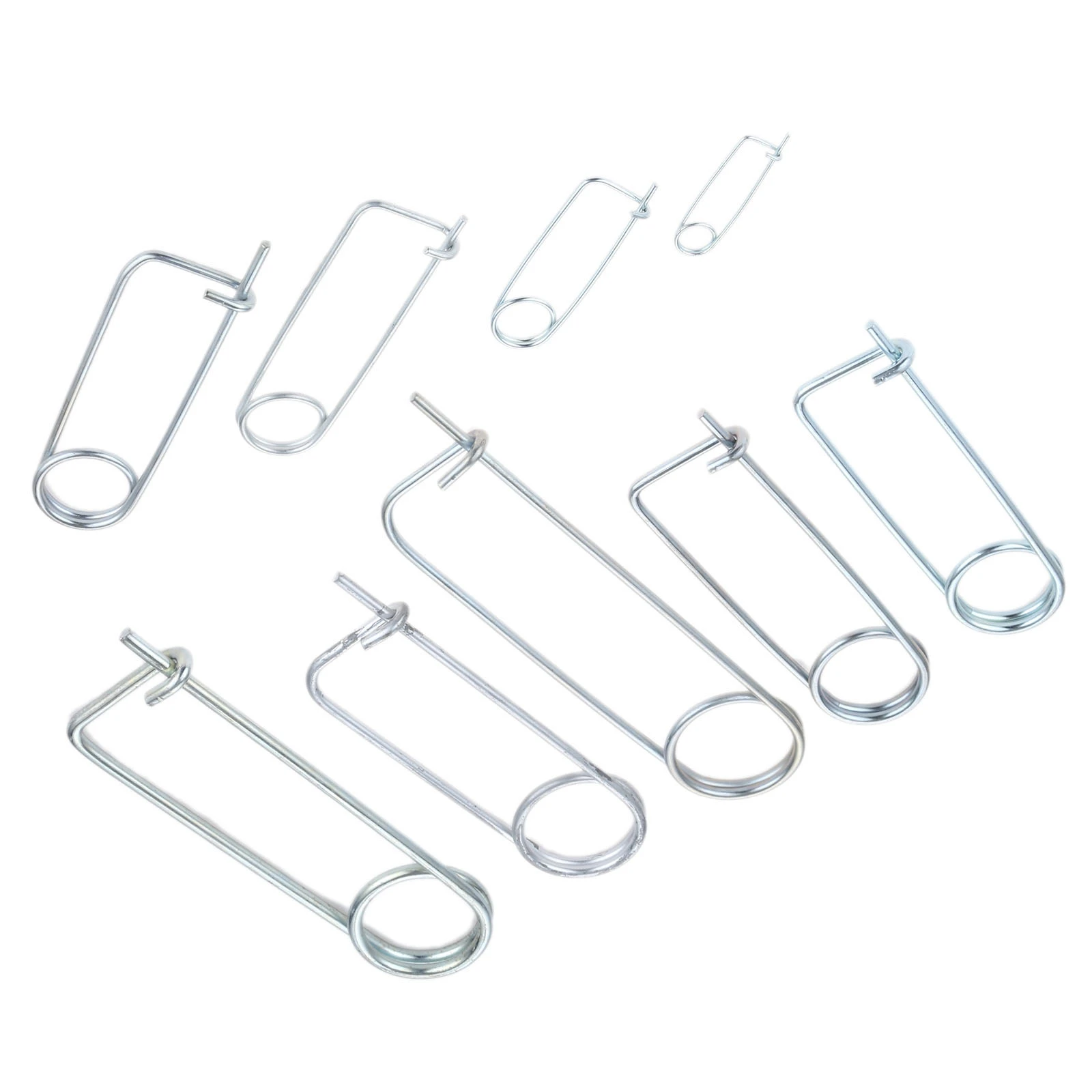 10/5/1Pcs Brooch Shape Cotter Safety Pins Steel Spring Pin Quick Lock Brooch Locking Fastener For Farm Lawn Garden Hitch Boat