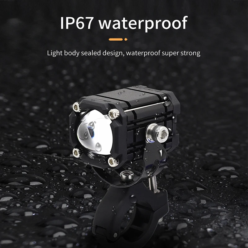 Universal Motorcycles Headlight Fog Light Led Auxiliary Driving Lamp Offroad Motor Fog light with Devil eye for ATV Scooter