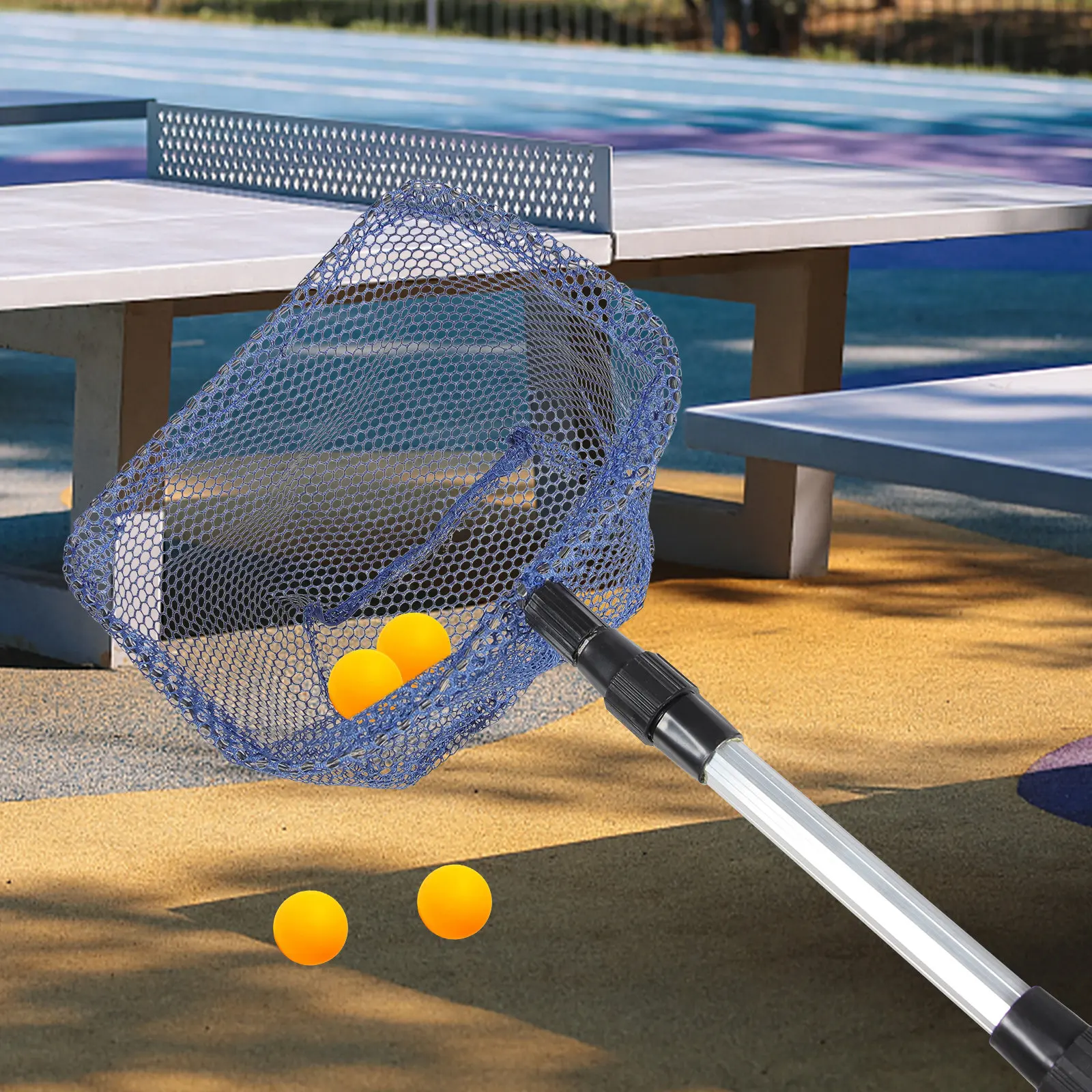 

Professional Tennis Ball Picker with Telescopic Handle Large Capacity Ball Catcher for Playground Sports Training Use