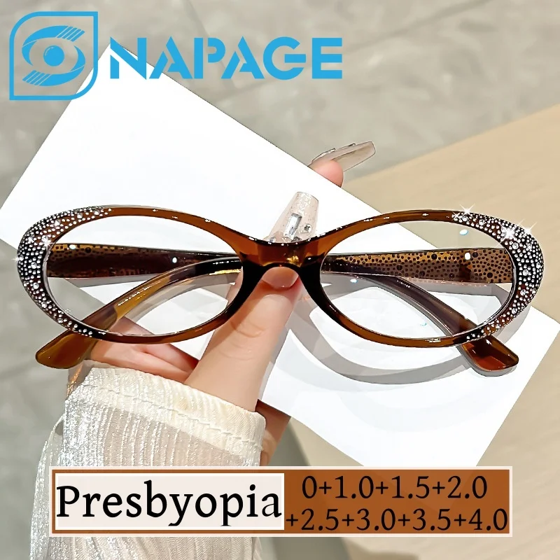 

Vintage Ladies Reading Glasses Blue Light Blocking Hyperopia Eyewear for Men Ultralight Clear Lens Far Sight Eyeglasses Diopter