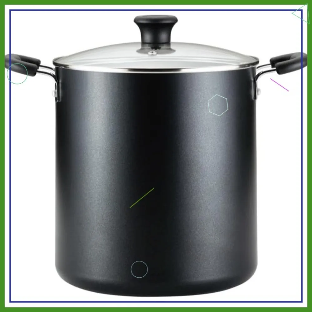 

Nonstick Stockpot with Lid, 12 Quart, Oven Safe to 350F, Stay-Cool Handles, Dishwasher Safe