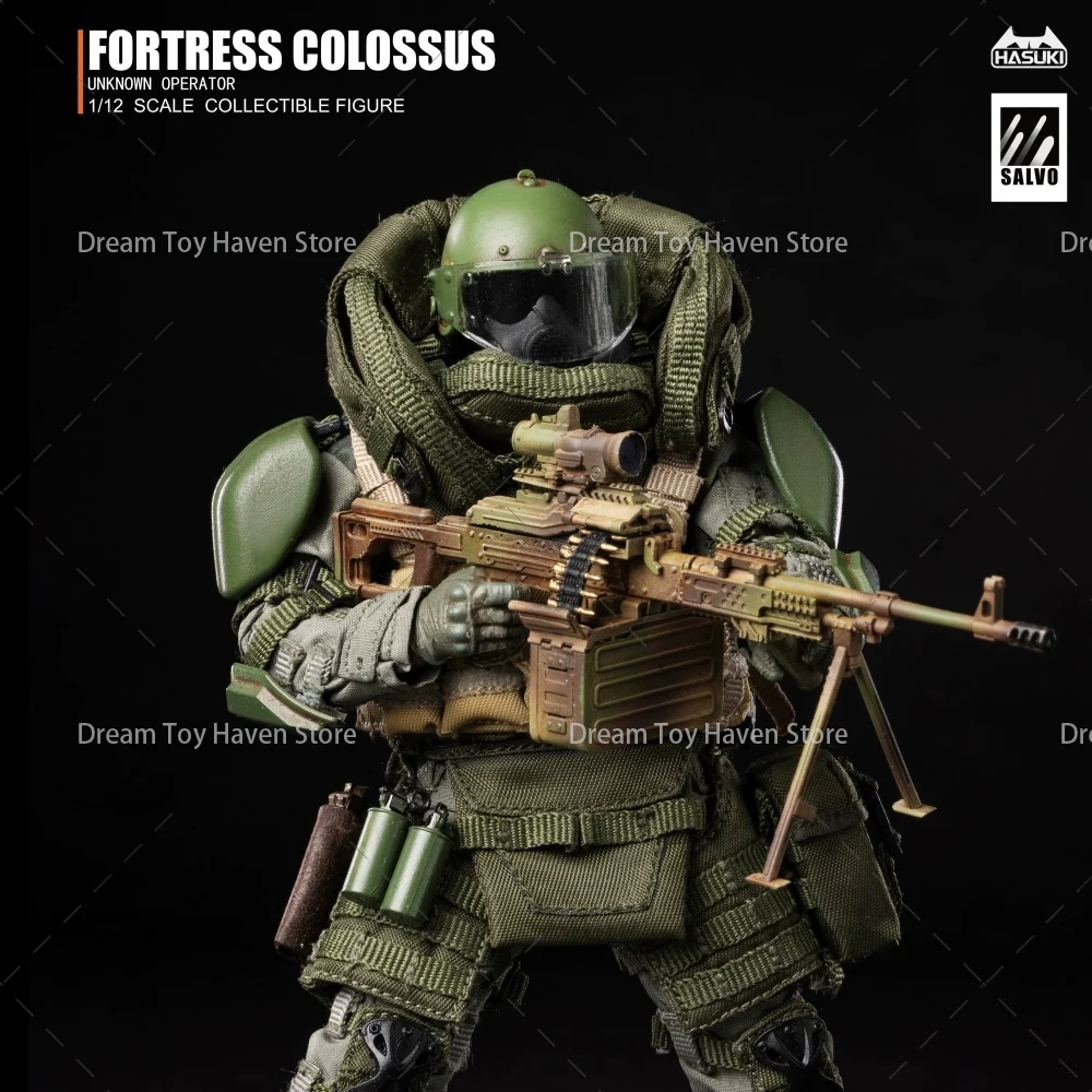 HASUKI 1/12 Black Ops NO.2 SA02 SALVO FORTRESS COLOSSUS OPERADOR DESCONHECIDO Conjunto Completo Boneco de Ação de 6 Polegadas Brinquedo Modelo Presente