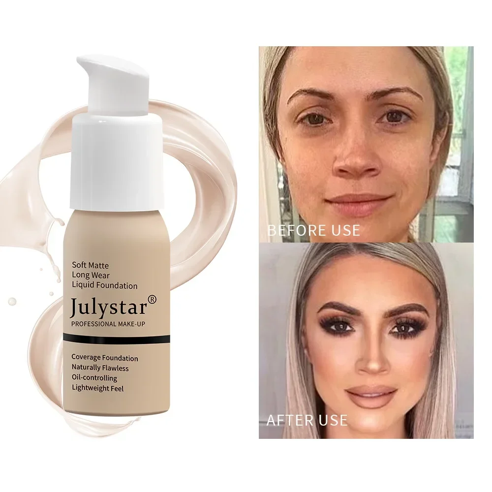 Liquid Foundation Concealer Long-lasting BB Cream Waterproof for A Lasting Bright Dry To Oily Skin Care Primer Makeup 30ml