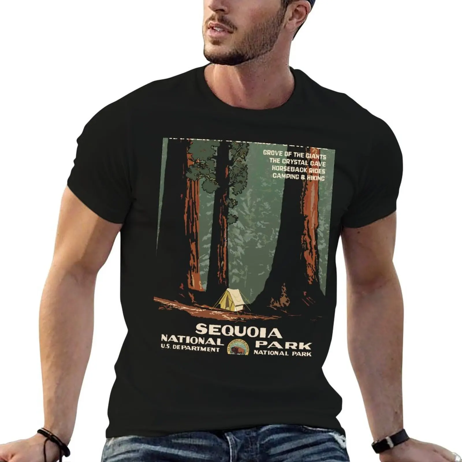 

Vintage Sequoia Poster T-Shirt t shirt man designer man t shirt cotton t shirts for man graphic tees T-shirt