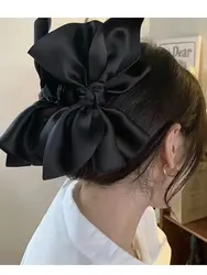 Handmade Bow Hair Clip Fashion and Trendy Personalized Black Grab Clip Hair Accessories for Women